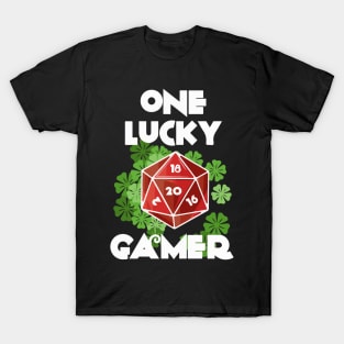 Dungeons & Dragons - One Lucky Gamer - D20 DnD Dice Set T-Shirt